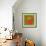 Letter N Orange-NaxArt-Framed Art Print displayed on a wall