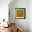 Letter N Orange-NaxArt-Framed Art Print displayed on a wall