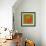 Letter N Orange-NaxArt-Framed Art Print displayed on a wall