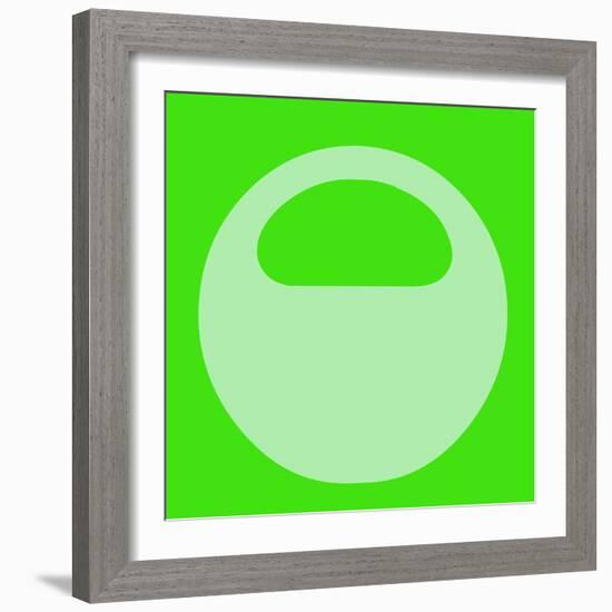 Letter O Green-NaxArt-Framed Art Print