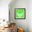 Letter O Green-NaxArt-Framed Art Print displayed on a wall