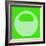 Letter O Green-NaxArt-Framed Art Print