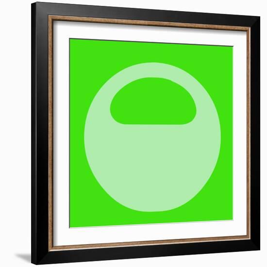 Letter O Green-NaxArt-Framed Art Print