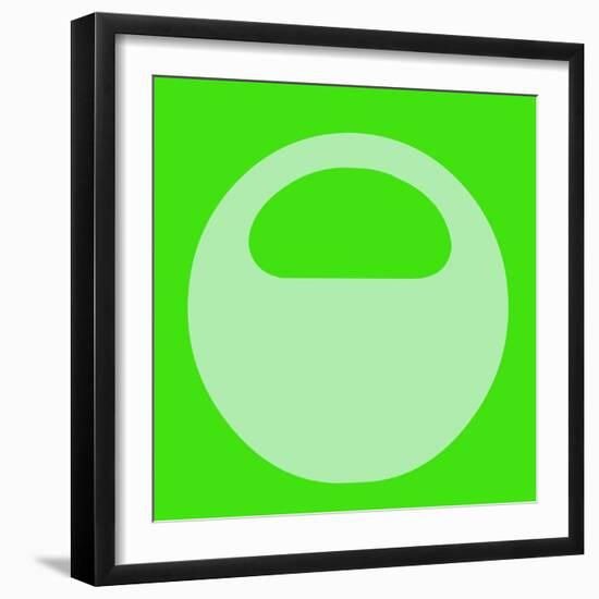 Letter O Green-NaxArt-Framed Art Print