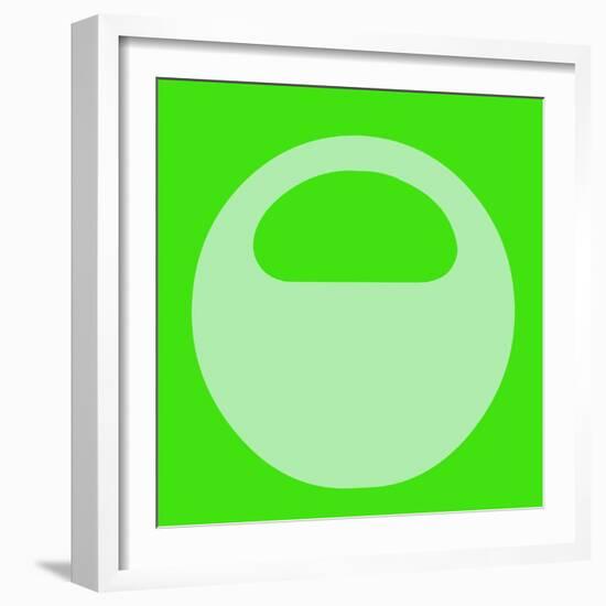 Letter O Green-NaxArt-Framed Art Print