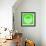 Letter O Green-NaxArt-Framed Art Print displayed on a wall