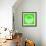 Letter O Green-NaxArt-Framed Art Print displayed on a wall