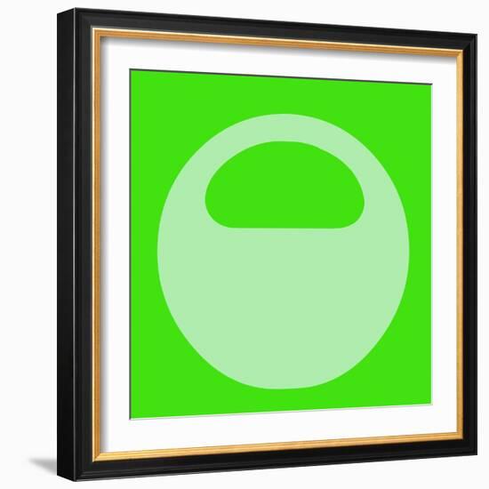 Letter O Green-NaxArt-Framed Art Print