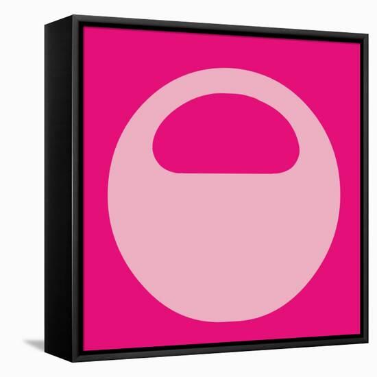 Letter O Pink-NaxArt-Framed Stretched Canvas