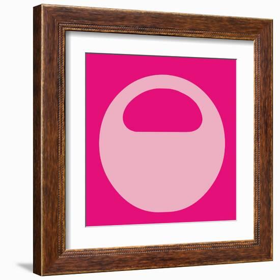 Letter O Pink-NaxArt-Framed Art Print