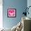 Letter O Pink-NaxArt-Framed Art Print displayed on a wall