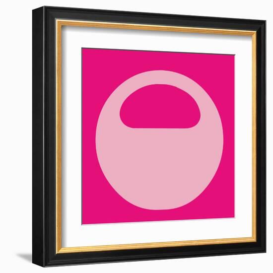 Letter O Pink-NaxArt-Framed Art Print