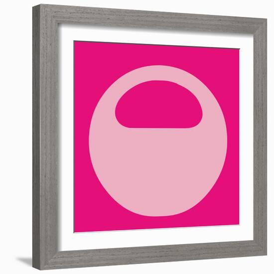 Letter O Pink-NaxArt-Framed Art Print