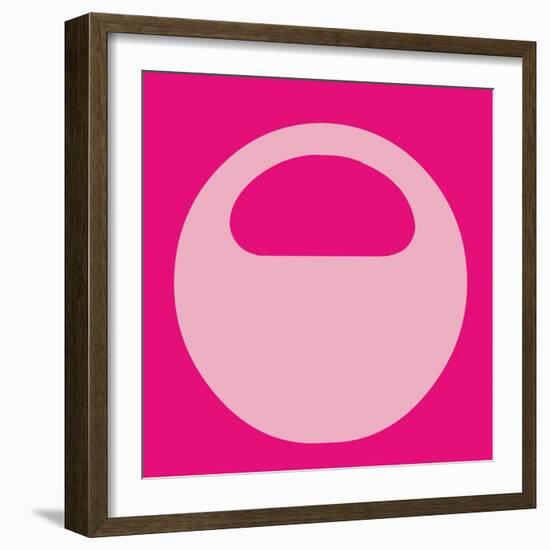 Letter O Pink-NaxArt-Framed Art Print