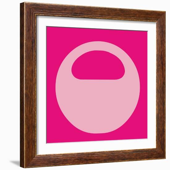 Letter O Pink-NaxArt-Framed Art Print