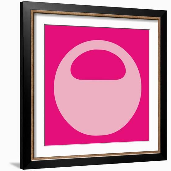 Letter O Pink-NaxArt-Framed Art Print