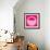 Letter O Pink-NaxArt-Framed Art Print displayed on a wall