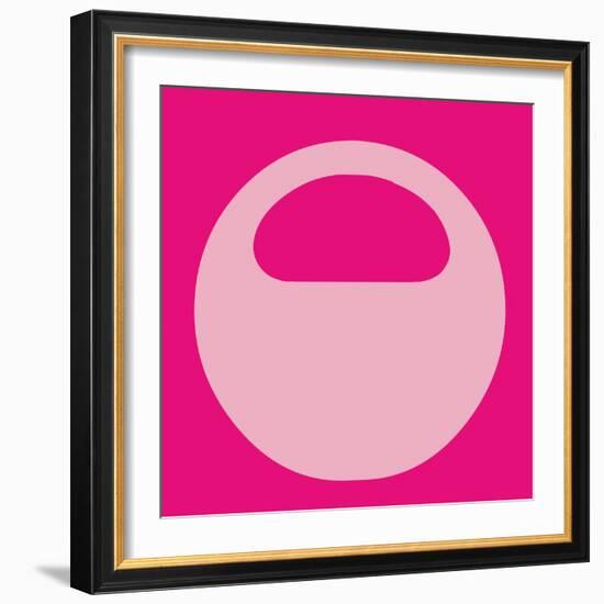 Letter O Pink-NaxArt-Framed Art Print