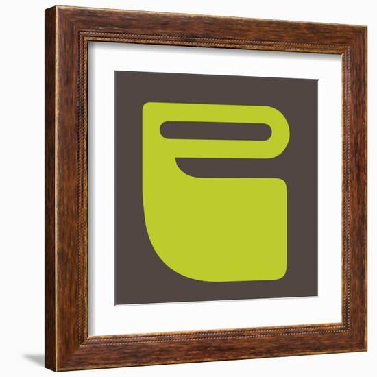 Letter P Green-NaxArt-Framed Art Print