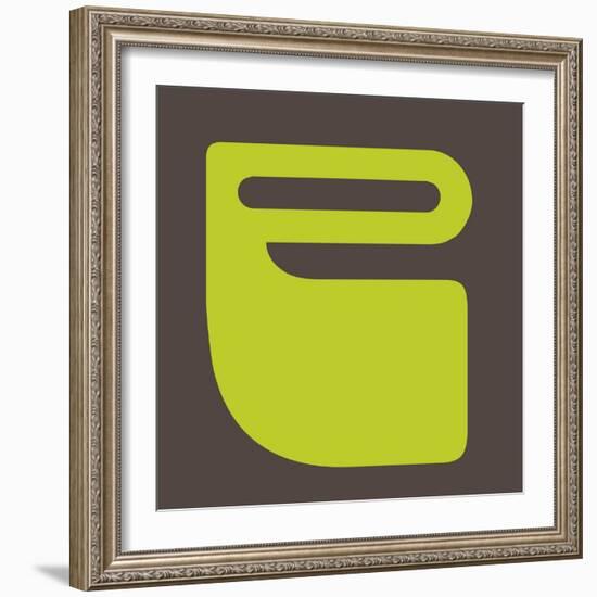 Letter P Green-NaxArt-Framed Art Print