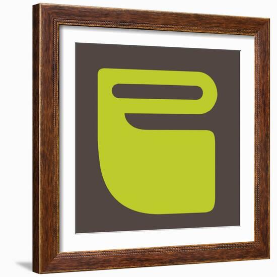 Letter P Green-NaxArt-Framed Art Print