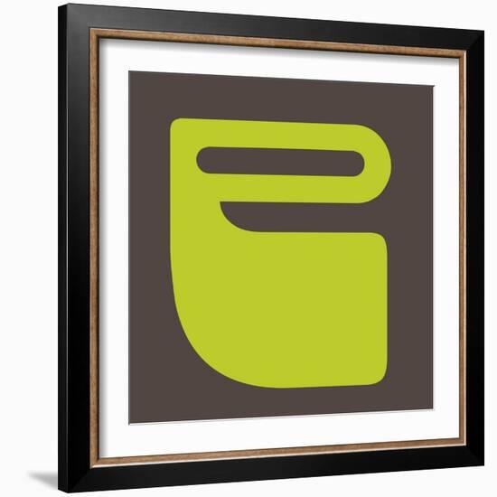 Letter P Green-NaxArt-Framed Art Print