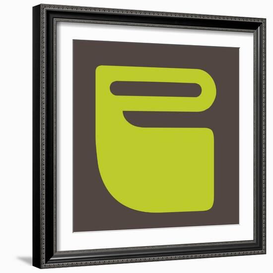 Letter P Green-NaxArt-Framed Art Print