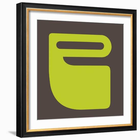 Letter P Green-NaxArt-Framed Art Print