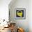 Letter Q Yellow-NaxArt-Framed Art Print displayed on a wall