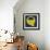 Letter Q Yellow-NaxArt-Framed Art Print displayed on a wall