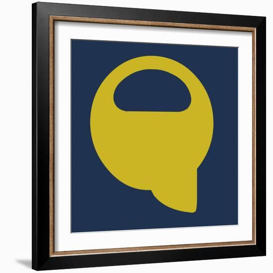 Letter Q Yellow-NaxArt-Framed Art Print