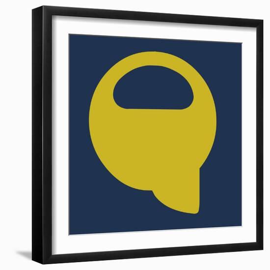 Letter Q Yellow-NaxArt-Framed Art Print