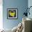 Letter Q Yellow-NaxArt-Framed Art Print displayed on a wall