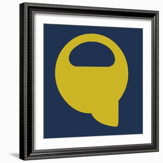 Letter Q Yellow-NaxArt-Framed Art Print