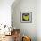 Letter Q Yellow-NaxArt-Framed Art Print displayed on a wall