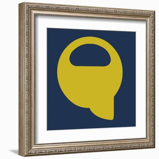 Letter Q Yellow-NaxArt-Framed Art Print