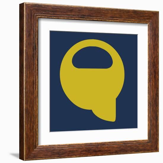 Letter Q Yellow-NaxArt-Framed Art Print