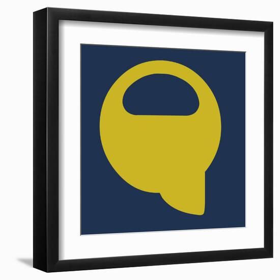 Letter Q Yellow-NaxArt-Framed Art Print