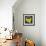 Letter Q Yellow-NaxArt-Framed Art Print displayed on a wall
