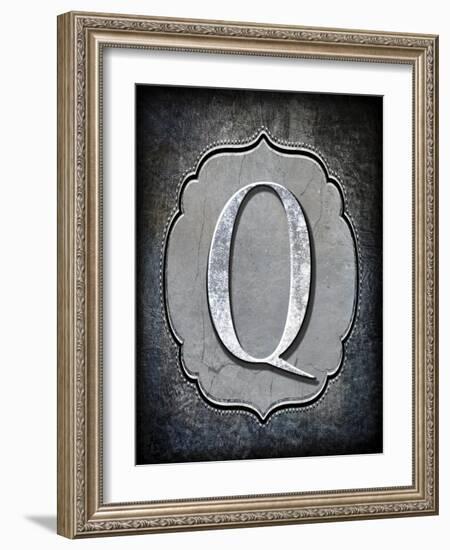 Letter Q-LightBoxJournal-Framed Giclee Print