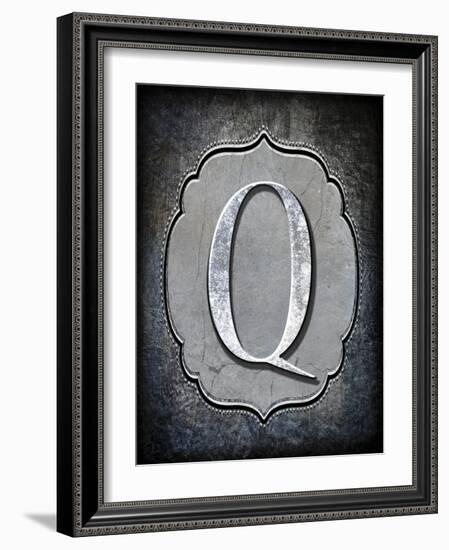 Letter Q-LightBoxJournal-Framed Giclee Print