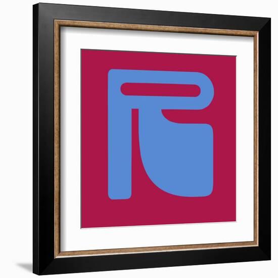 Letter R Blue-NaxArt-Framed Art Print