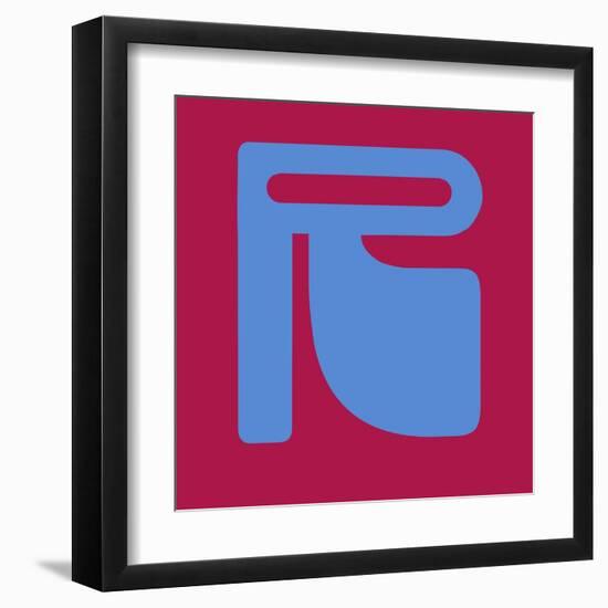 Letter R Blue-NaxArt-Framed Art Print