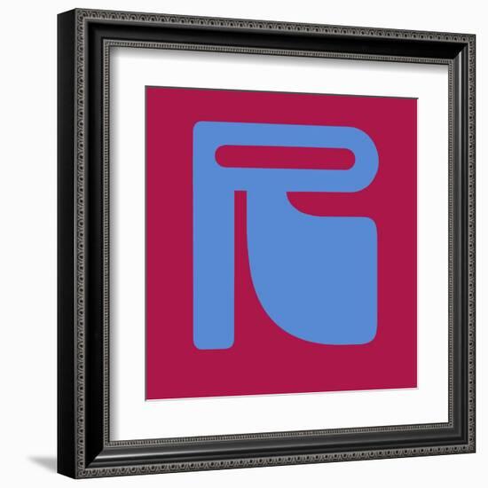 Letter R Blue-NaxArt-Framed Art Print