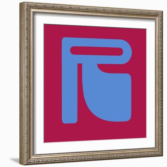 Letter R Blue-NaxArt-Framed Art Print