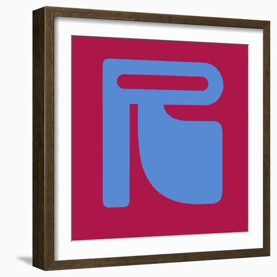 Letter R Blue-NaxArt-Framed Art Print