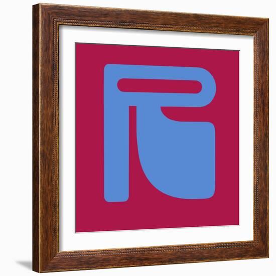 Letter R Blue-NaxArt-Framed Art Print