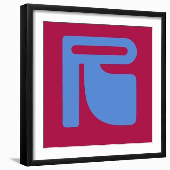 Letter R Blue-NaxArt-Framed Art Print