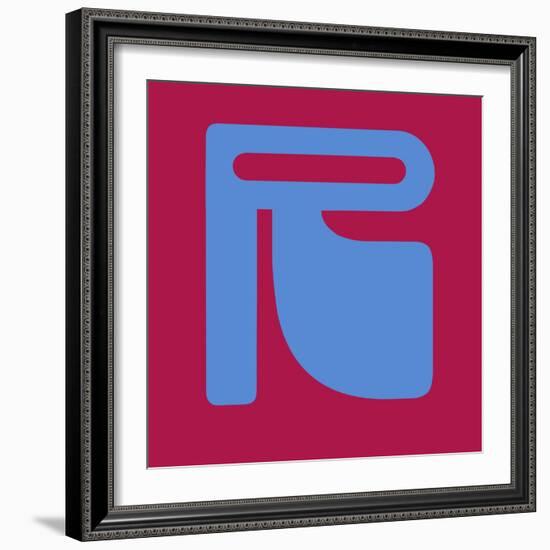 Letter R Blue-NaxArt-Framed Art Print