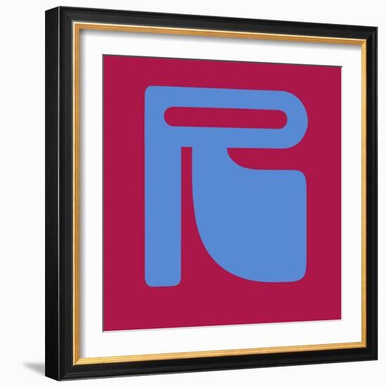 Letter R Blue-NaxArt-Framed Art Print